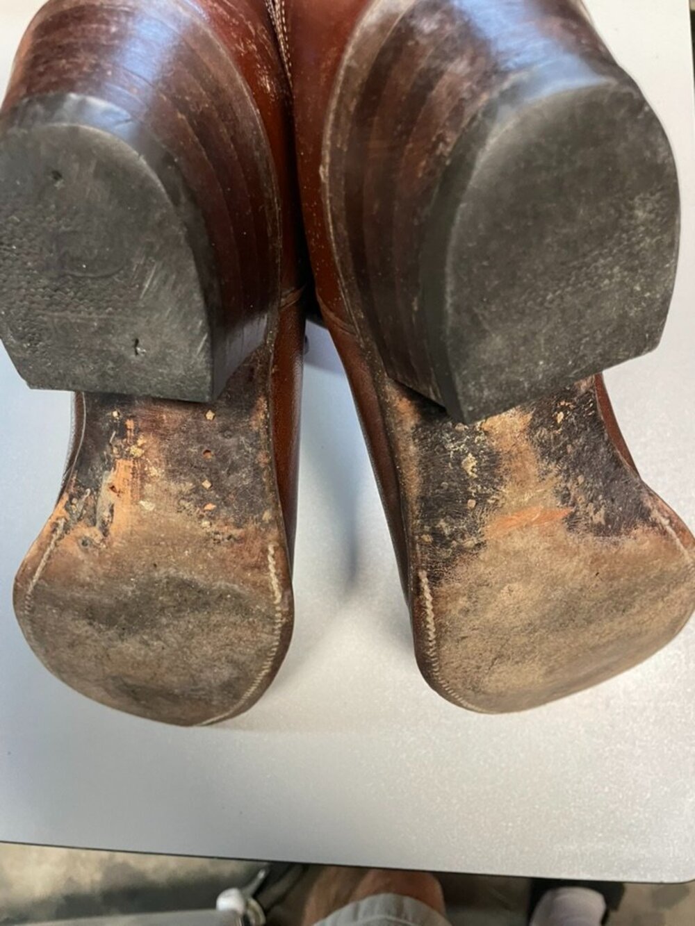 JUSTIN BOOTS Men's 1220 Cowboy Western Boots Size 11.5D In Brown - Picture 8 of 10